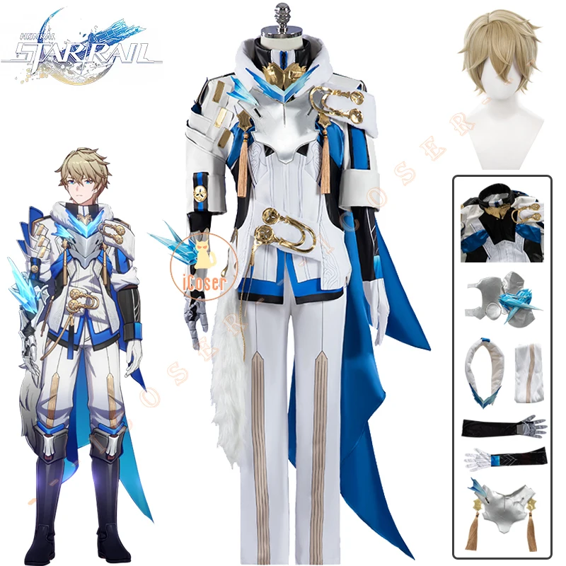 Gepard Cosplay Costume Honkai Star Rail Wig Game Uniform Jarilo-VI Silvermane Guards Belobog Halloween Party Costume Women Men