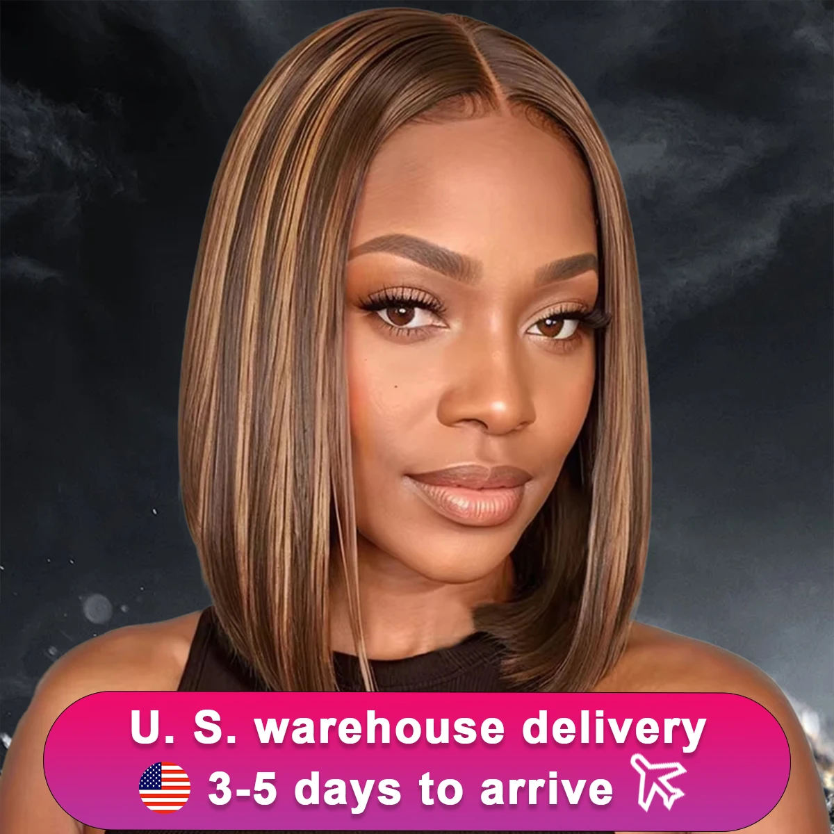 

Bob Wig 13x4 Straight Remy Hair Ombre 4/27 Highlight Wigs Human HairTransparent Lace Front Human Hair Wig For Black Women