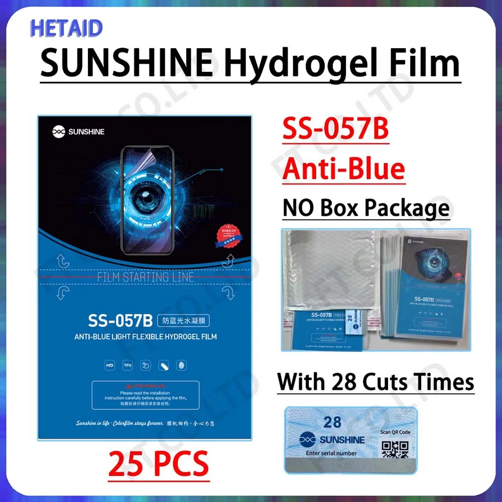 SUNSHINE 057 057B 057R 057E Flexible Hydrogel HD Film for SS-890C Machine Cutting Front Film for IPHONE Protective Cover Film