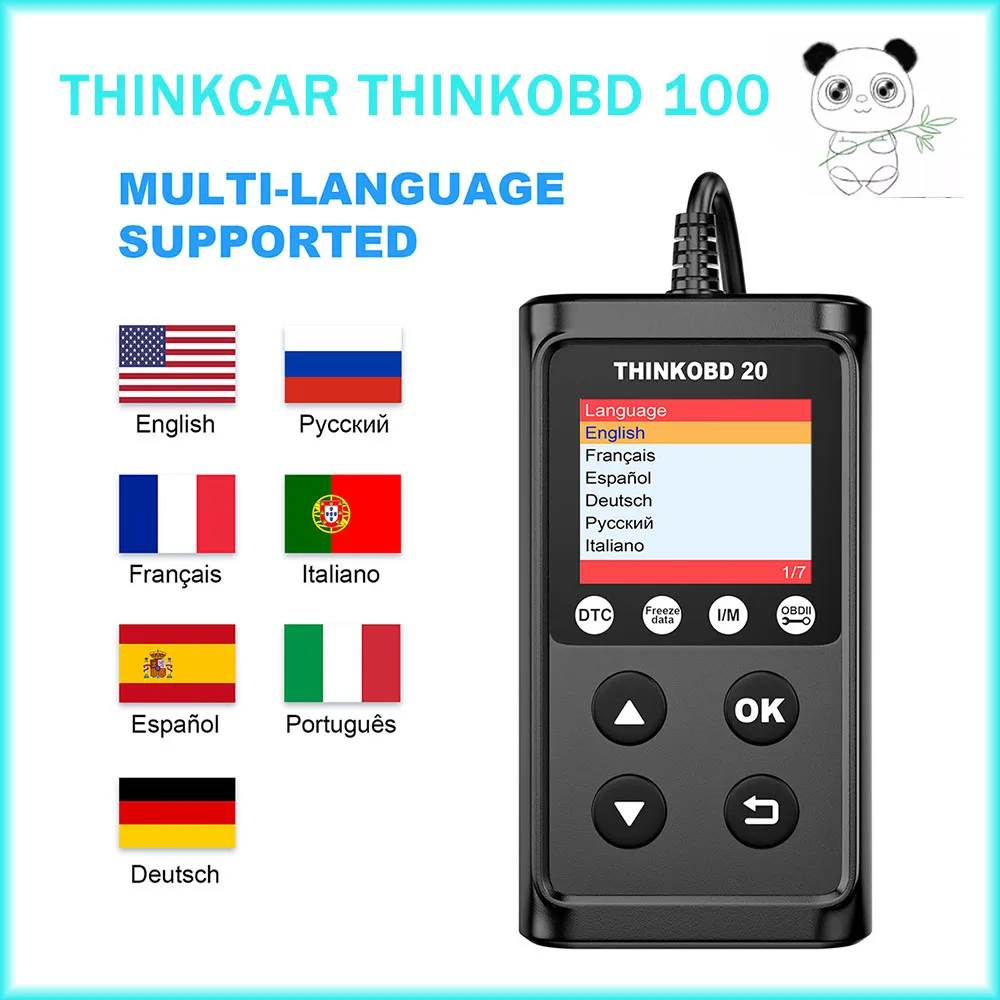 

THINKOBD 100 All OBD2 Functions DTC Lookup VIN Live Data Reset Engine Light Diagnostics Car Scanner Diagnostic Tool #SL1