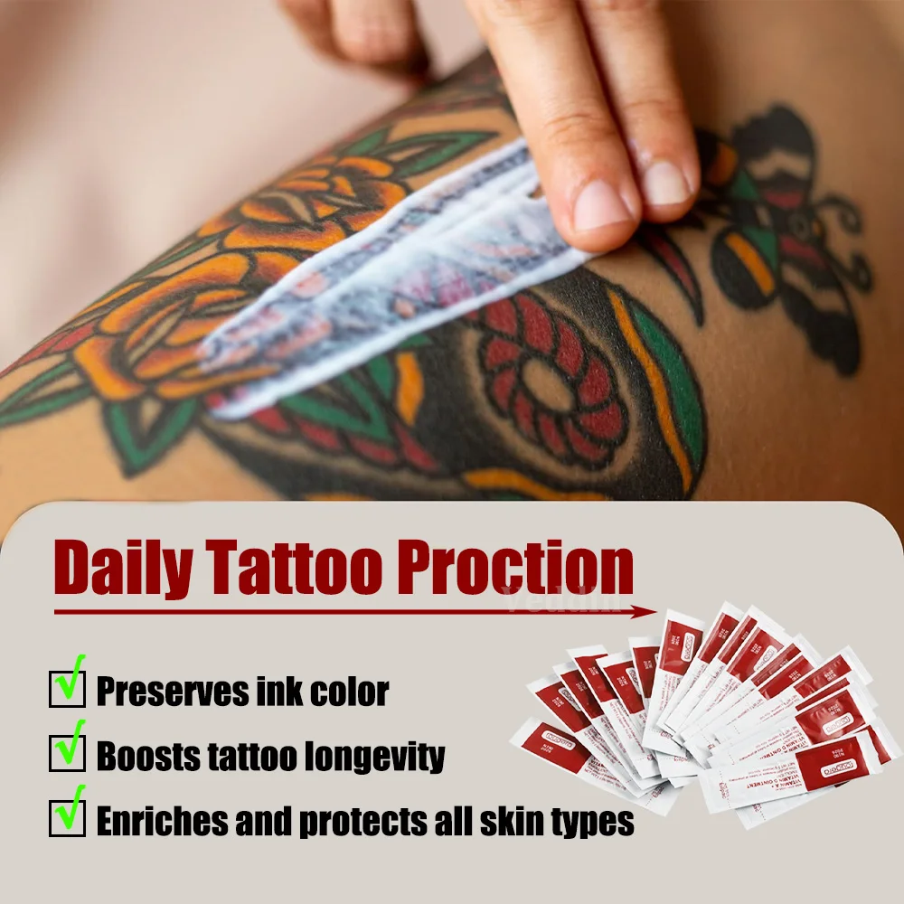 100/80/50/10PCS Tattoo Aftercare Cream Fougera Vitamin Ointment Tattoo Soothing Care Supply Recovery Vitamin A&D Repairing Balms