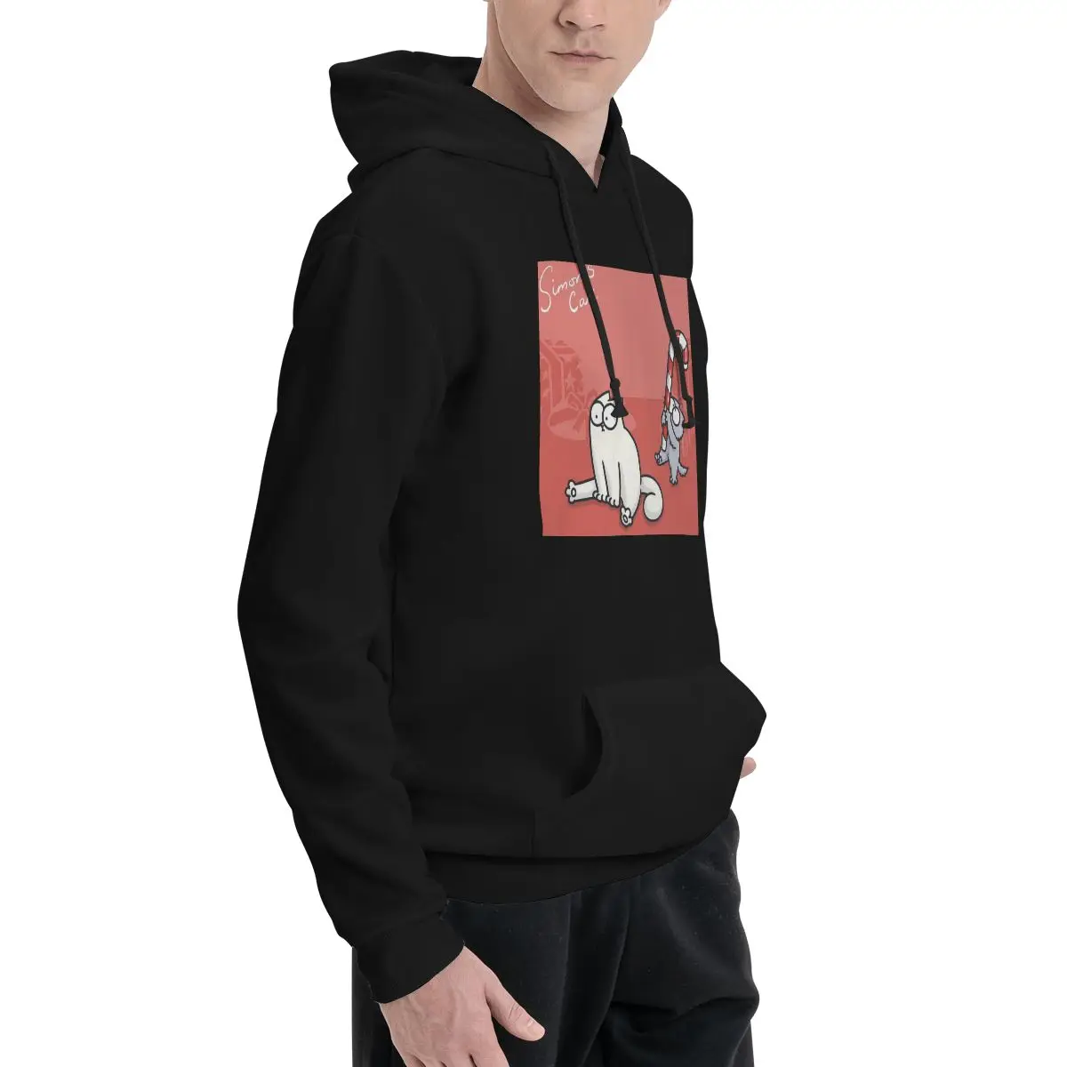 Simons Cat Hoodies Men Women Casual Pullover Sweatshirts Fashion Long Sleeve Streetwear Autumn Winter