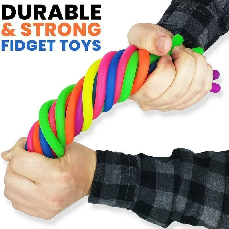 Soft Rubber Noodle Elastic Rope Relief Stress Fidget Stretch String Toy Adults Kids Decompression Vent Toys Relaxing Ropes