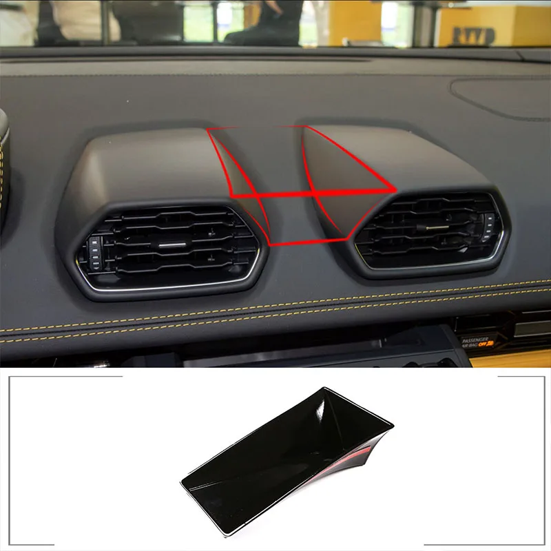 

For Lamborghini Huracan 2014-2021 ABS Black Car Central Control Air Outlet Storage Box Mobile Phone box Tray Car Accessories