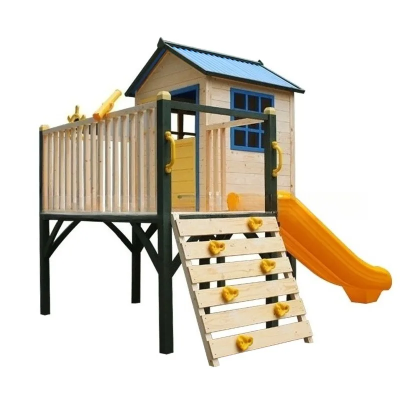 #Large children's wooden house, kindergarten play equipment small tree house, children's playroom, tree house, wooden play house