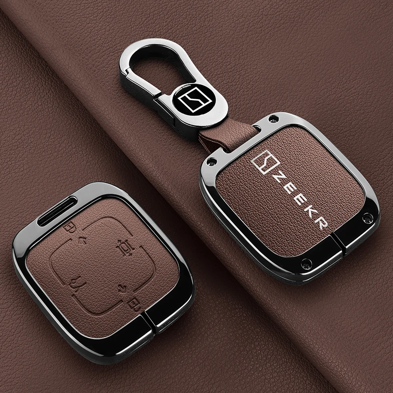 

Car Smart Remote Key Case Cover Emblem Zinc Alloy Style Protection Shell For ZEEKR 7X 001 007 009 2024 2025 Keychain Accessories
