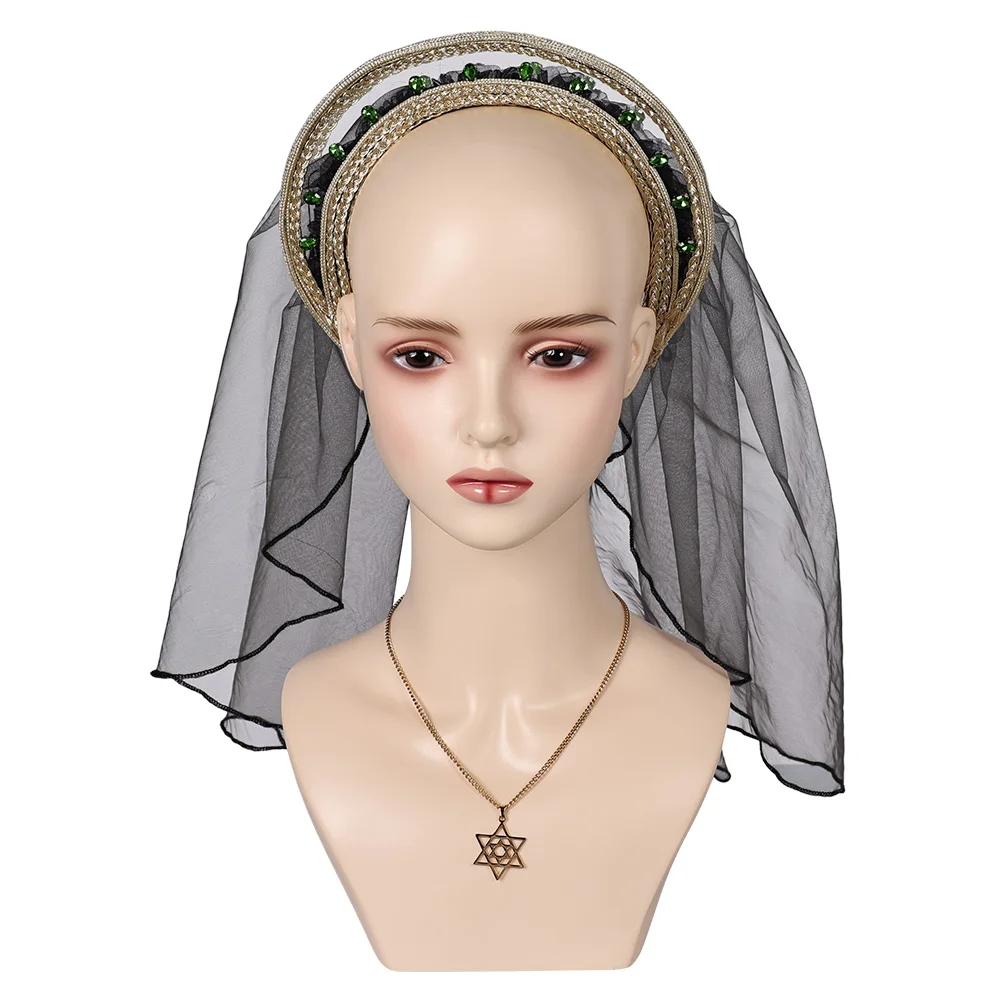 Adult Alicent Cosplay Hightower Veil Necklace Roleplay Headband Women Halloween Carnival Costume Accessories Prop Gifts