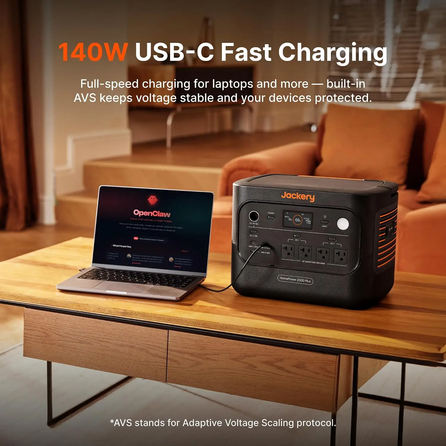 Jackery HP2000AC Plus v2 Power Station with 12V Car Charging Cable, 2043Wh LiFePO4 Battery, 2400W AC Output, Emergency Home Backup, RV & Camping