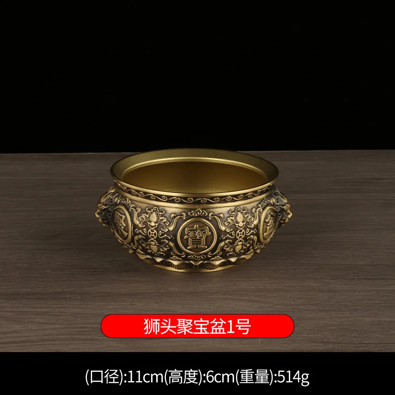 

Brass Lion Head Cornucopia Copper Ware Office Study Crafts Wholesale