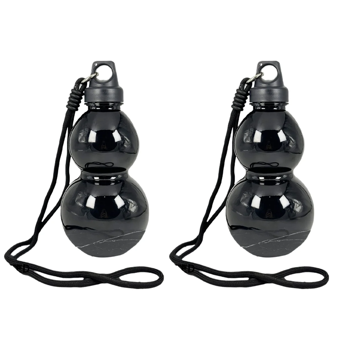 

A71P Oriental-Mythology Creatives Gourd Water Cup 750m Plastic Cup Sports Water Bottle Black