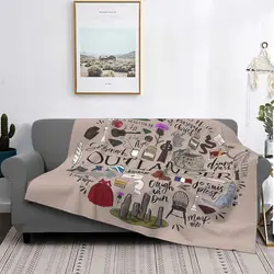 Outlander Anime Blanket Flannel Spring/Autumn Collage for Kids Adult Gift  Lightweight Thin Throw Blankets for Bed Outdoor Quilt