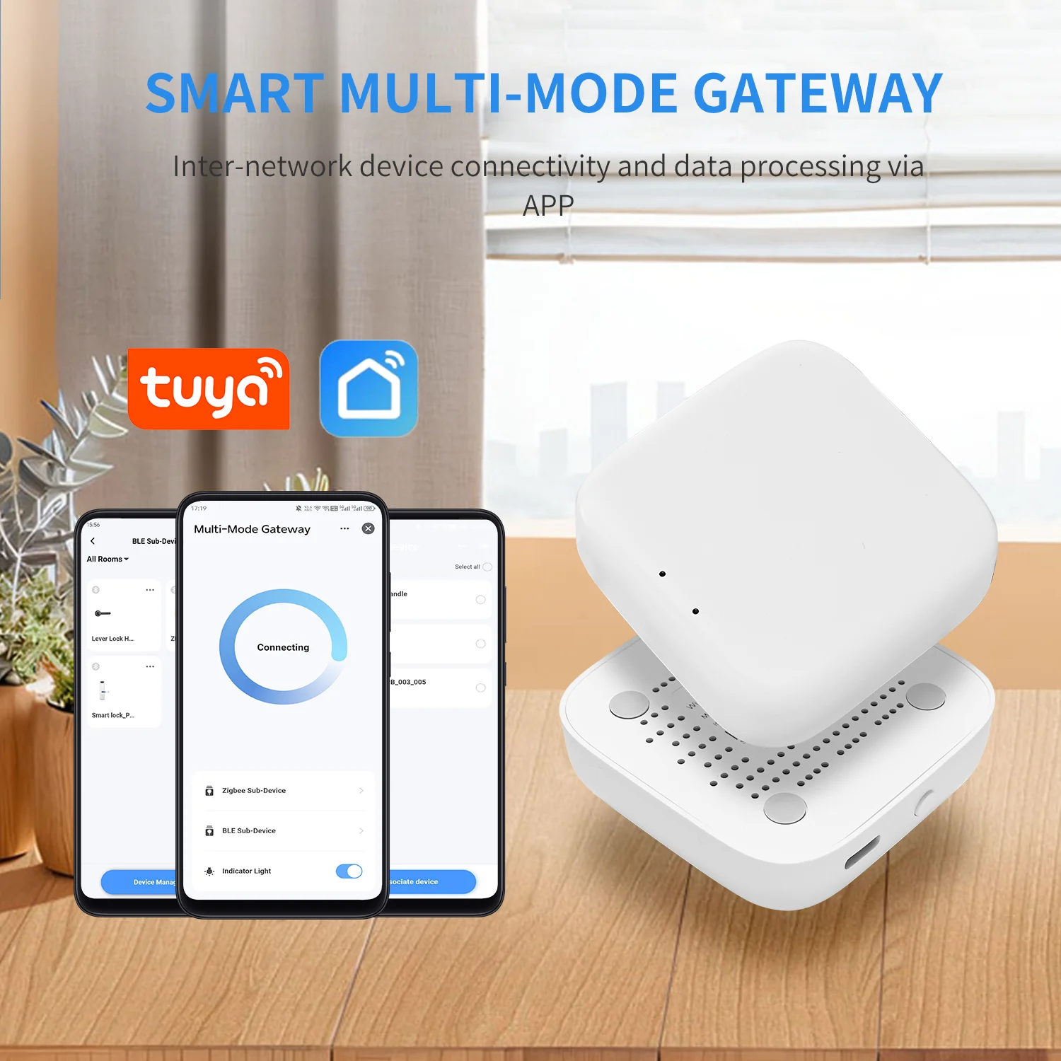 

Tuya Gateway Bluetooth/Multi-mode Hub Smart Home Panel Control Smart Life APP Control Home Automation