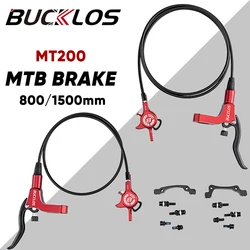 BUCKLOS MT200 Hydraulic Disc Brake 800mm Front 1500mm Rear Bicycle Brake Set Dual Piston MTB Hydraulic Brake Mountain Bike Parts