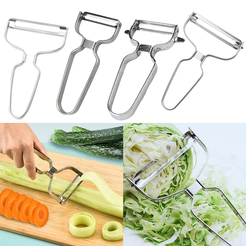 Peeler Vegetables Fruit Stainless Steel Knifes Cabbage Graters Salad Potato Slicer Kitchen Accessories Cooking Tools Wide Mouth