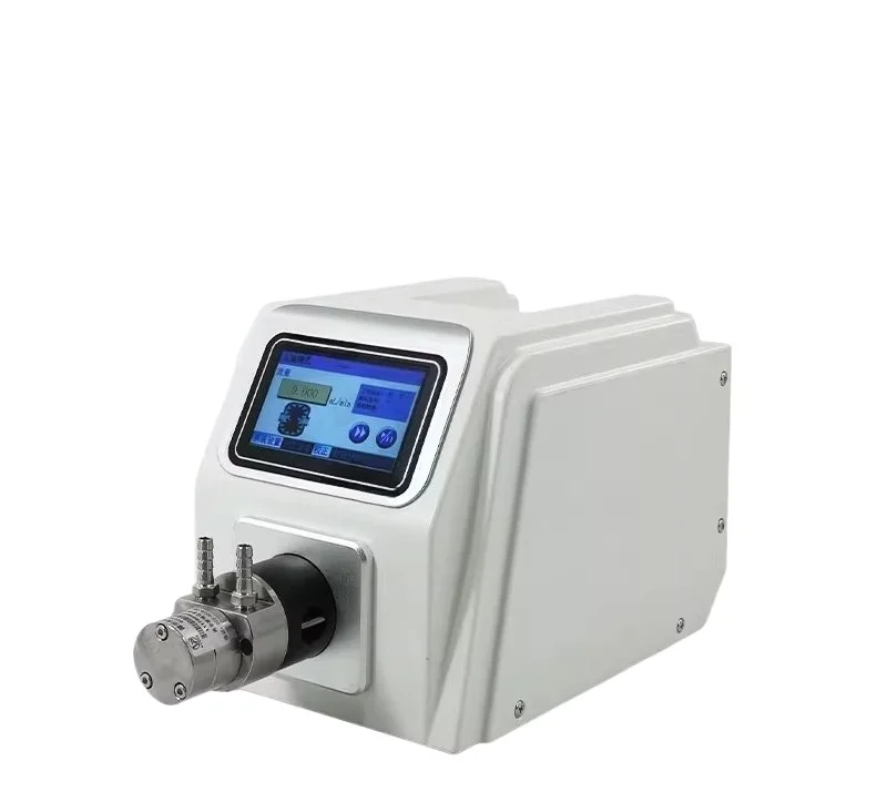

Laboratory gear pump cosmetic reactor feeding high and low temperature viscosity