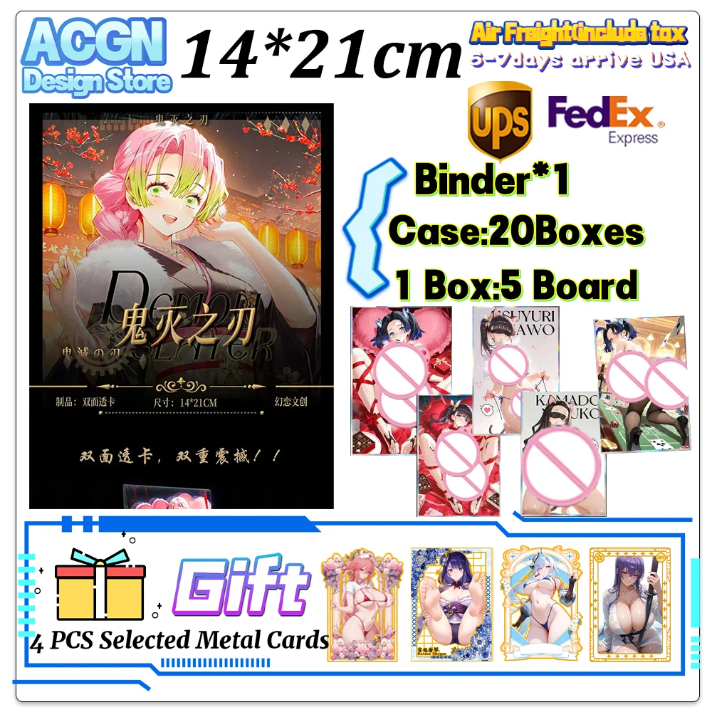 

Новейшая доска Huanlian Cultural Creation Demon Slayer 14x21 Mastrer, набор без дуплектов, коллекционная карта премиум-класса, подарки Waifu