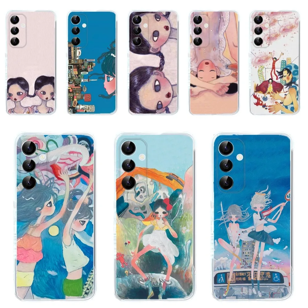 

Aya T-TakanoS Paintings Phone Case Phone Case for Samsung Galaxy A71,70,52, 50, 40,31,A50,30S,21S,Note20ultra, Transparent Cover