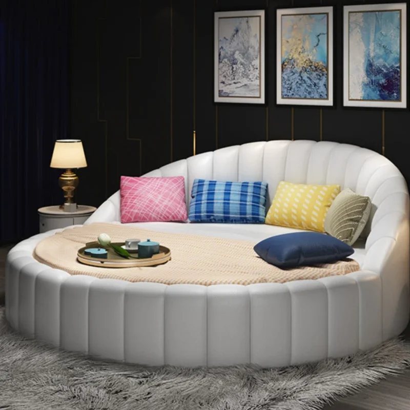 أبيض بسيط إطار سرير مزدوج فراش Superking Bed Loft الكبار كاما الزوجية سرير كوين مجموعة الأثاث