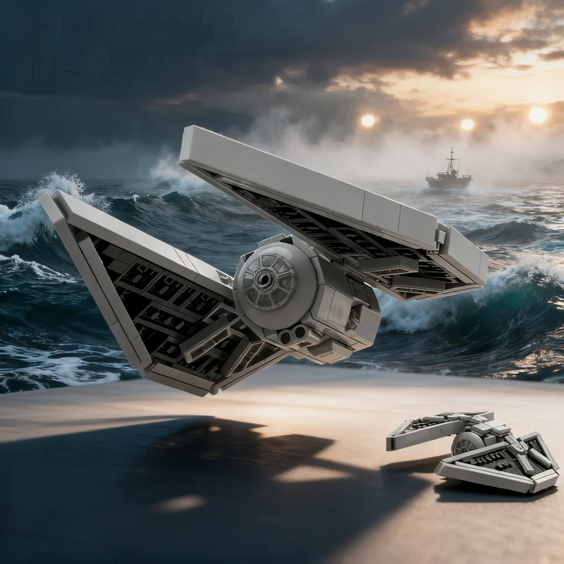 

177pcs MOC Star Battle 1 Tie Striker Squadron Scale Model Building Blocks Christmas Gifts Toys Architecture DIY Creative Idea