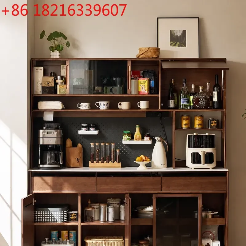 YAOSolid Wood Dining Side Cabinet Wall Mounted Storage Unit for Living Room Integrated Locker 2025 New Xiaoman Series