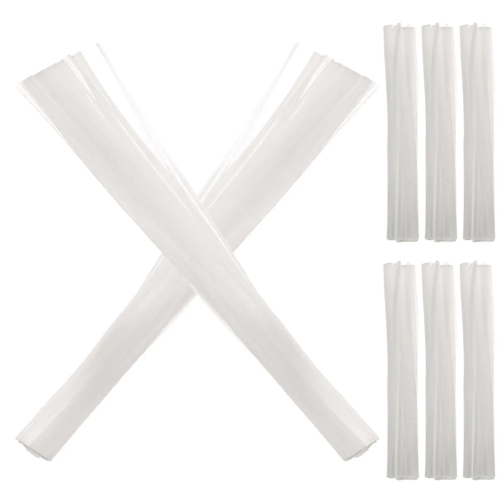 

100pcs Fiber Nail Extension Flexible Adjustable Fibers For Diy Natural Look Salon Fake Nails Lengthening Tools Nail Art Supply