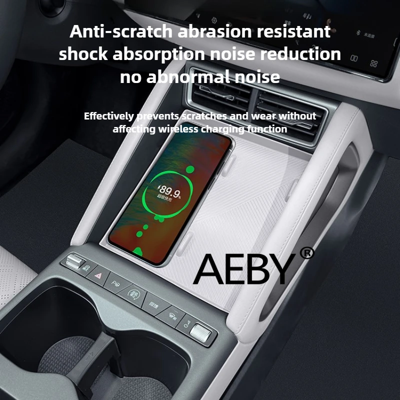AEBY For BYD Atto 2 Smart Driving Edition 2024-2025 Wireless Charger Anti-Slip Mat, Silicone Anti-Slip Mat & Protector,interior