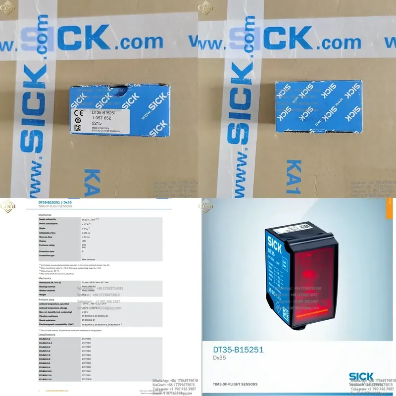 SICK Brand Origianl Distance Sensor DT35-B15251 order no. 1057652 TIME-OF-FLIGHT SENSORS new in stock