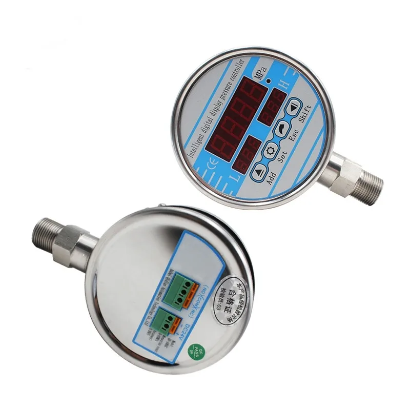 

Цифровой манометр 0-60 МПа, 100 мм, циферблат, электронный контактный гидравлический манометр, 200 бар, 400 бар, манометр M20 * 1,5