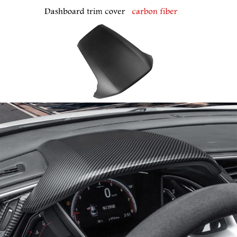 

New-Carbon Fiber Car Dashboard Trim Cover Center Steering Wheel Console Instrument Panel Cover For Honda Civic 10Th