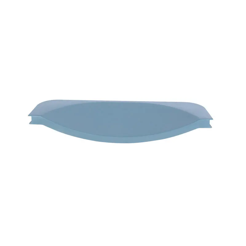Toilet Chair Backrest Panel Black PP Curved With Holes Replacement Part For Wheelchair And Commode