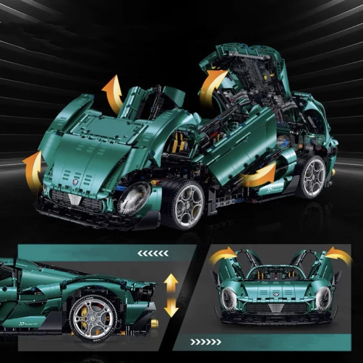 In Voorraad 10621 1:8 Moc Technische Afstandsbediening Supercar Bouwstenen Racestenen Model Speelgoed Voor Jongens Kerstcadeau Set