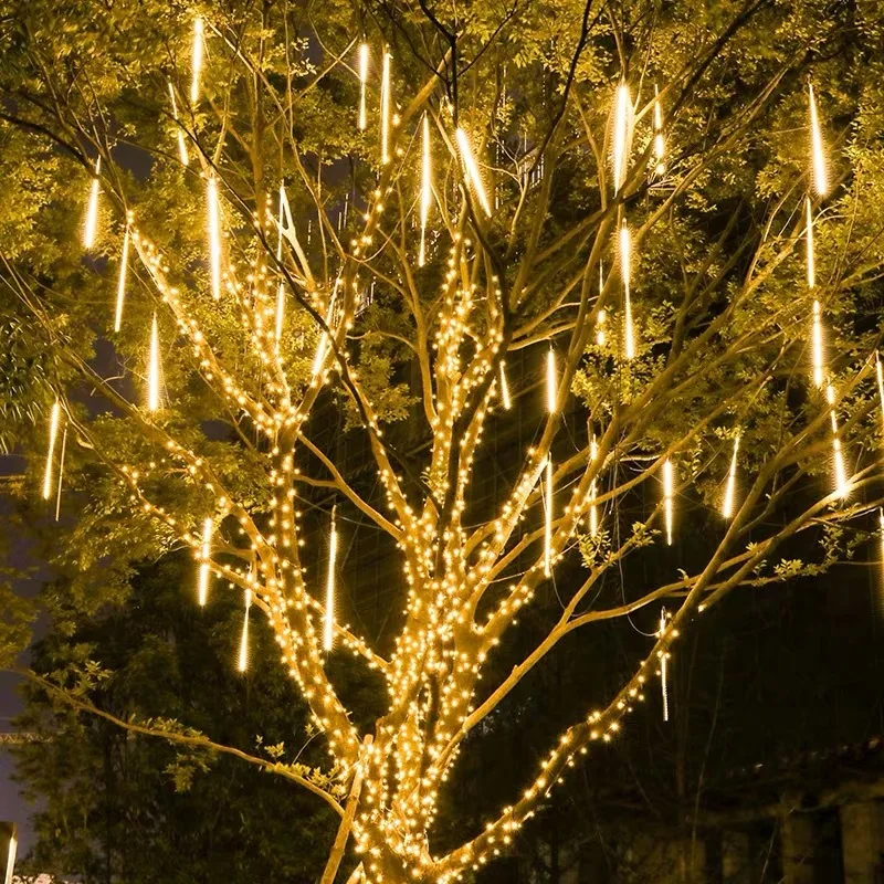30cm/50cm/80cm tubi impermeabili Meteor Lights Colorful Meteor Shower luci a Led per natale Wedding Trees Garden