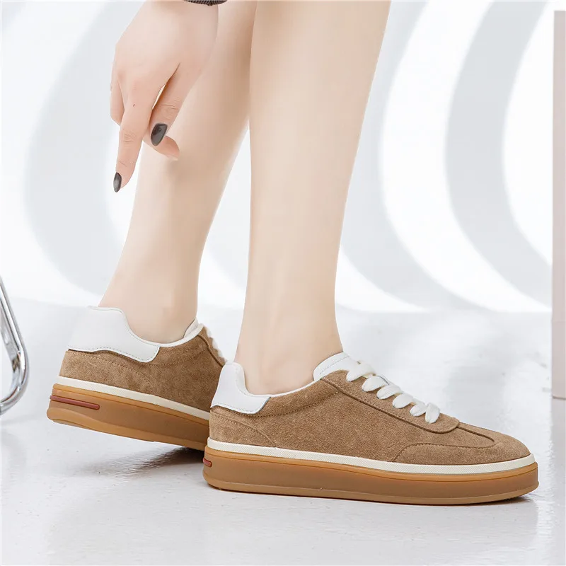 MORAZORA 2025 New Genuine Leather Shoes Women Sneakers Lace Up Spring Summer Fashion Platform Flats Ladies Casual Shoes image 4