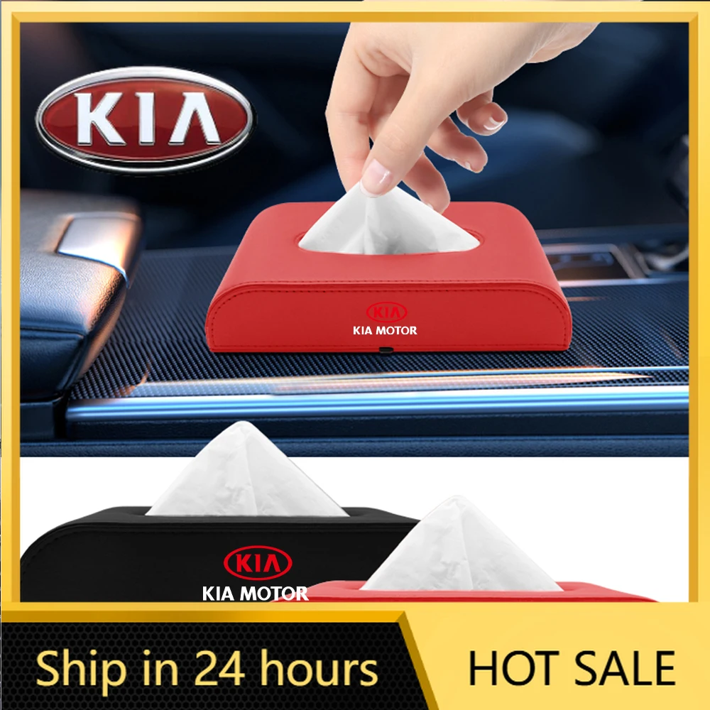 

2026 Hot Car Sticker New 3D Leather Tissue Box Drawer Desktop Kitchen Napkin Storage Boxes For KIA Sportage Ceed Sorento Cerato
