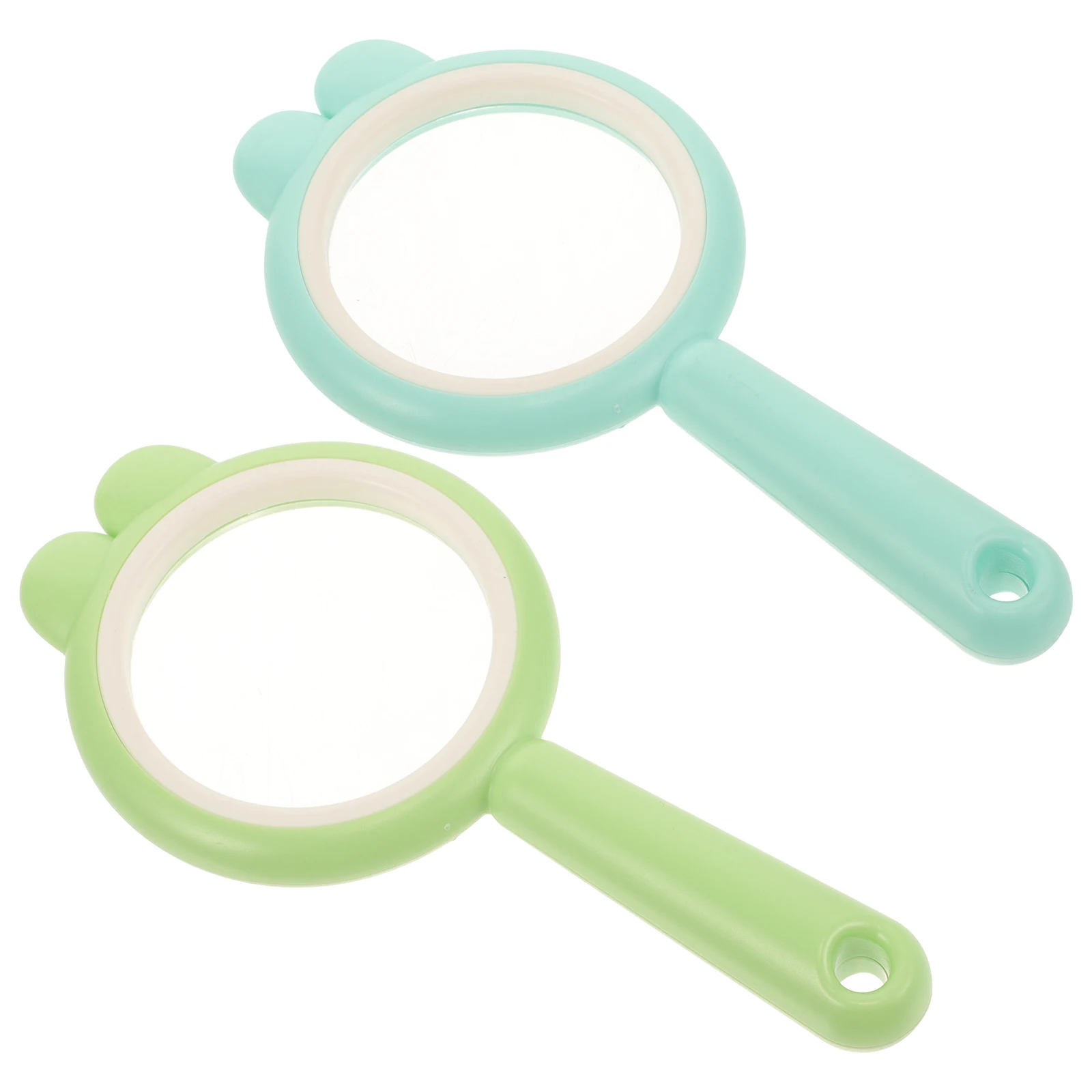 2pcs 볼록 렌즈 돋보기 도구 어린이를위한 휴대용 휴대용 야외 관찰 물리학 광학 렌즈 교육