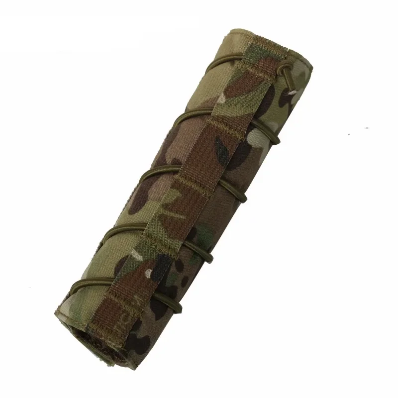 Outdoor Tactical Airsoft Suppressor Cover, Silencer pano protetor, Painel de ferramentas, Muffler Case, Bolsa Bag, Hunting Tube Gear, 18cm