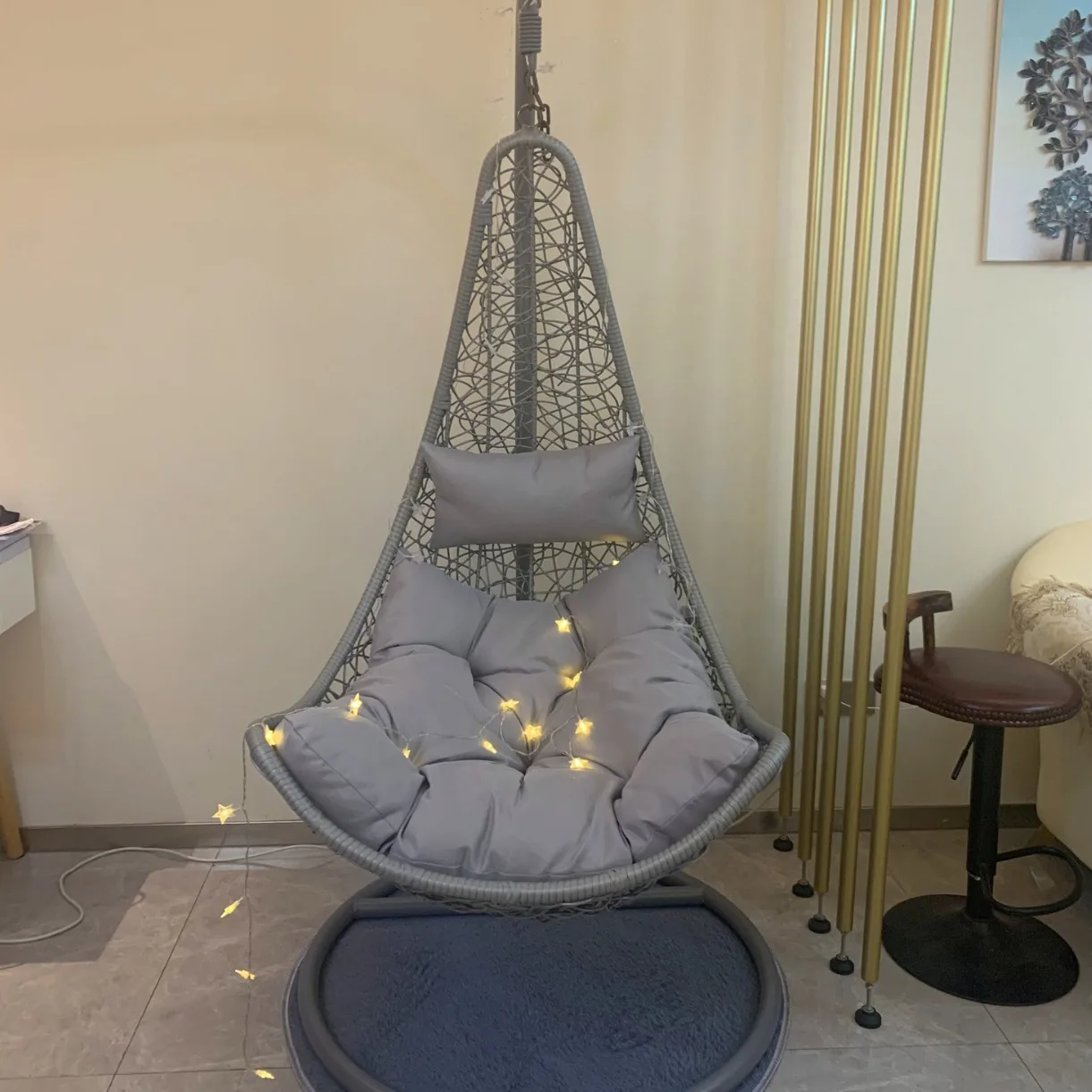 Hanging basket swing household small apartment hanging chair rattan chair cradle bird's nest chair indoor balcony single hammock