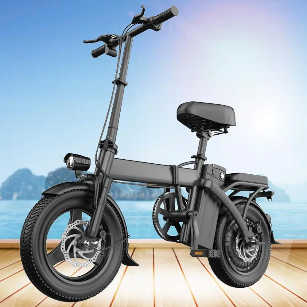 

Электрический велосипед для взрослых, 14-дюймовый мини-складной электрический велосипед, 400 Вт, пиковый мотор, электровелосипед, 19,5 миль в час, 10 Ач, 15 Ач, электрический электронный велосипед для взрослых