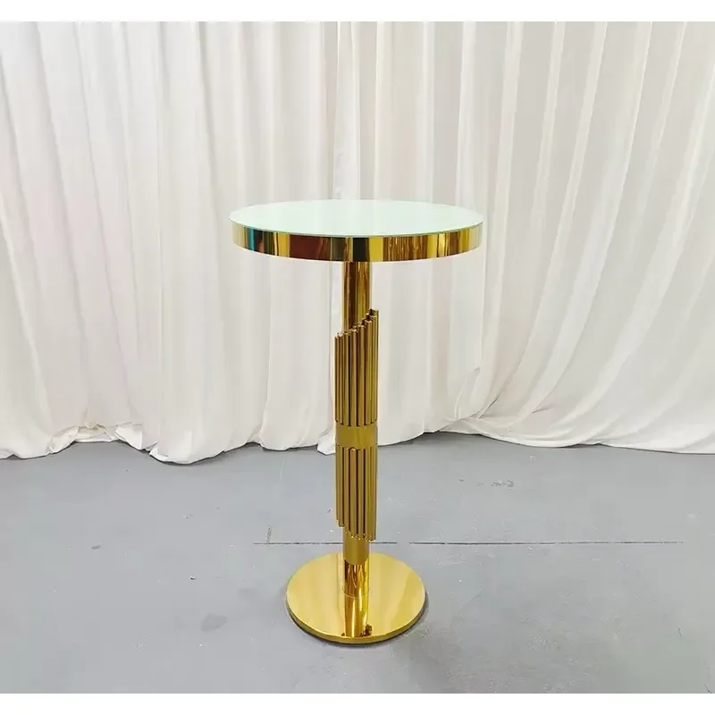 Gold Cocktail Table High Champagne Table Wedding Party Reception Dessert Display Table