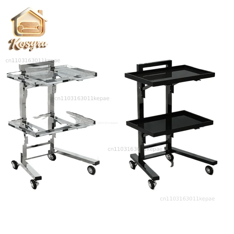 

Professional Rolling Salon Tray Cart Mobile Hair Stylist Trolley Barber Shop Organizer with Wheels for Hairdressing