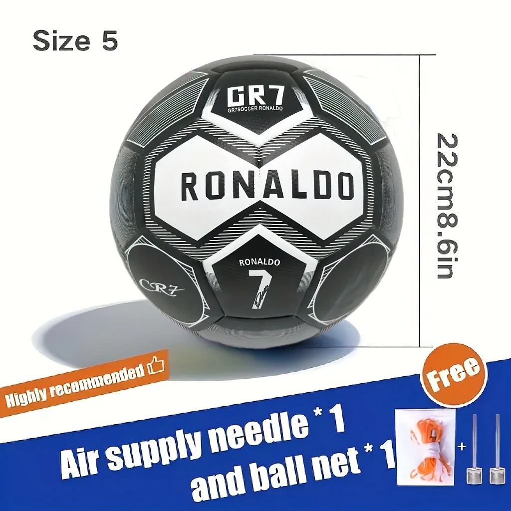Ballons de football de haute qualité, taille standard 5, matériau PU, sans couture, pour matchs d'équipe en extérieur, entraînement de football, ballon de football