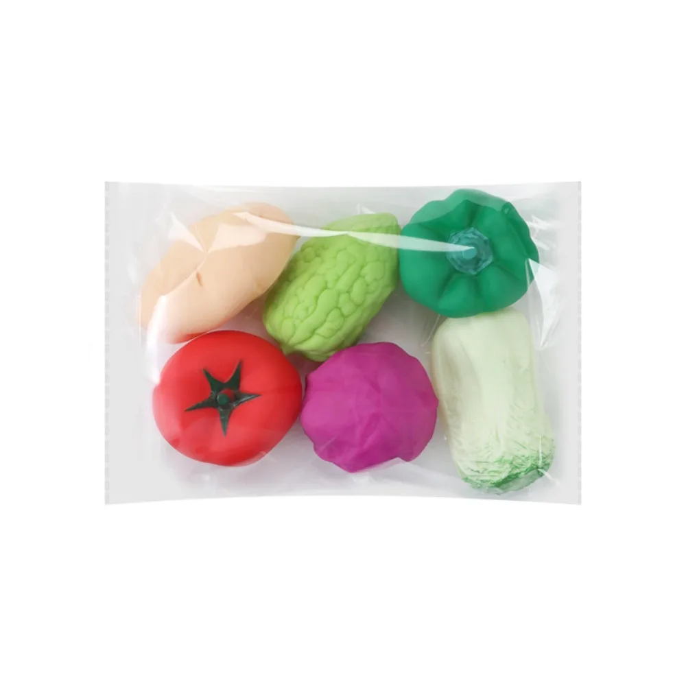 

Vinyl Simulated Fruit Pinching Toys Sound Elastic Vegetable Baby Bath Toys Cartoon Handmade Fruit Play Water Bath Toy