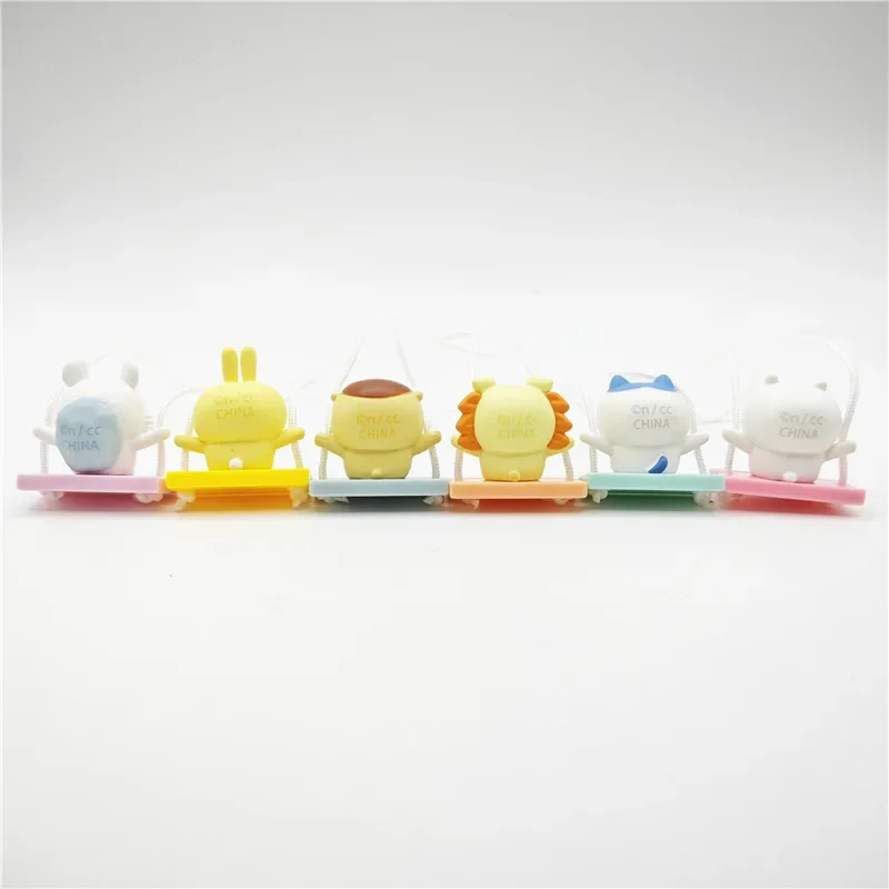 Anime chiikawa jogar na série balanço boneca figura de ação tema brinquedo bonito modelo desktop ornamentos decoração para casa presente aniversário