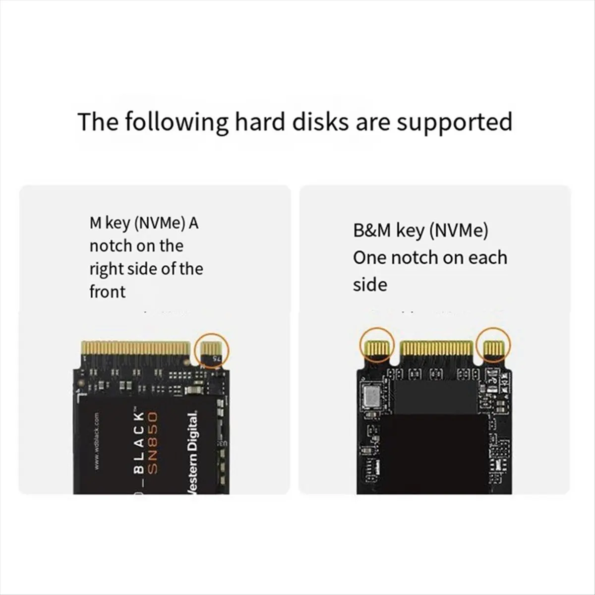 【Home-Accessories】10gbps M.2 NVME SSD High-Speed Solid-State Mobile Hard Disk Box JMS583 Master Control with USB TYPE-C Dual-He