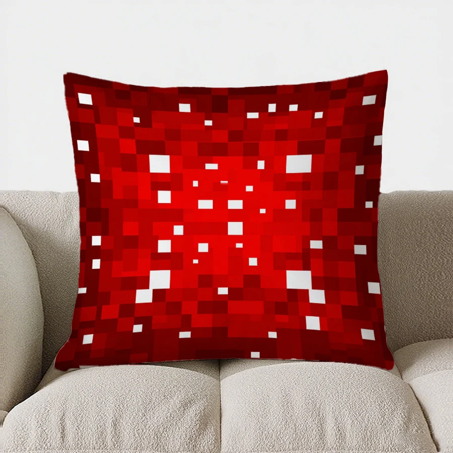 Poszewka na poduszkę z świątecznym wzorem w kratę, poszewka na poduszkę z krótkiego pluszu z nadrukiem do dekoracji sofy