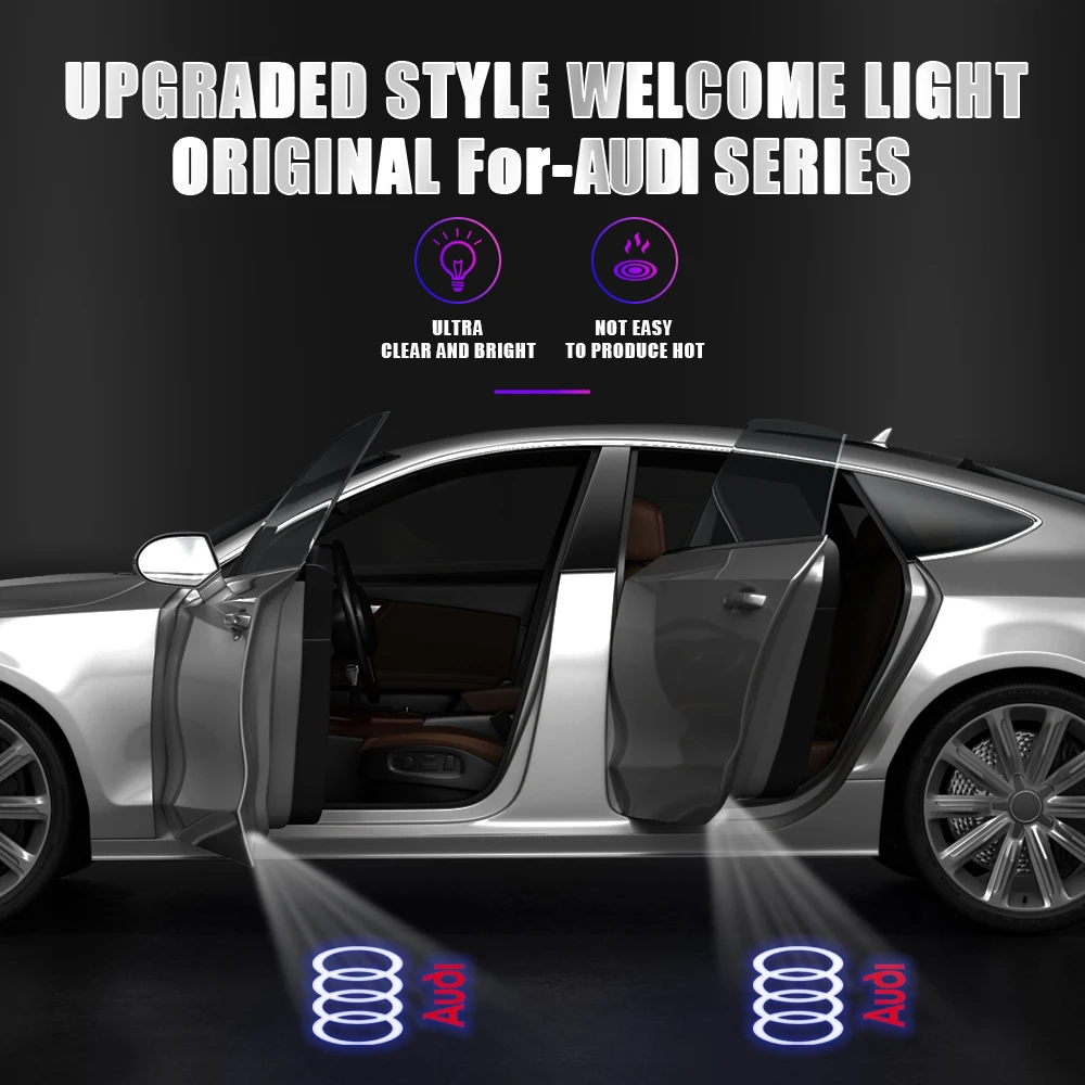 Für Audi A3 8V 8P A5 A6L A7 Q3 Q5 Q7 A4 B5 B6 B7 B8 A1 RS TT S3 S6 Sline Quattro Auto-Tür HD Willkommens-Licht Laser-Projektor-Lampe – Detail 13