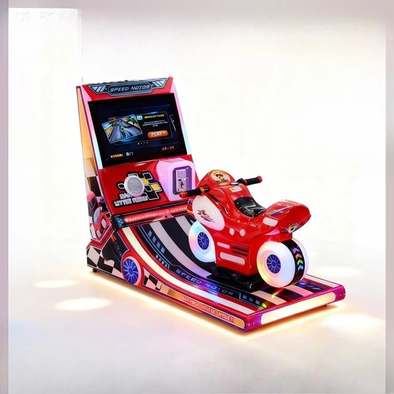 Máquina de carreras de motos somatosensorial Little Rider para niños, videojuego de interior para ciudad de juegos.