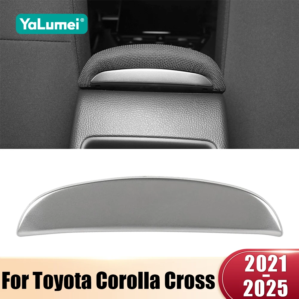 Für Toyota Corolla Kreuz XG10 2021 2022 2023 2024 2025 Hybrid Edelstahl Auto Armlehne Box Hinten Schalter Schutz Abdeckung trim Aufkleber