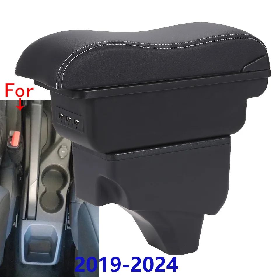 For Peugeot 2008 Armrest Box For Peugeot 208 2019-2024 Car Armrest Storage Box Retrofit Parts Curved Surface Car Accessories