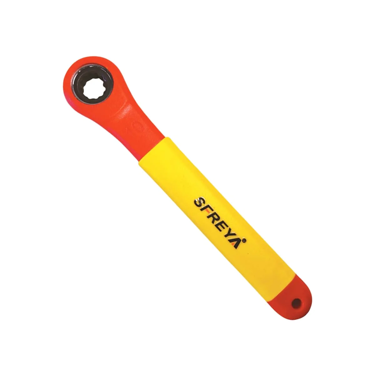 SFREYA S624B Insulated Ratchet Spanner,Ratchet Box Wrench,1000V High Strength Insulation,6-24mm,Anti-slip,For Electrician